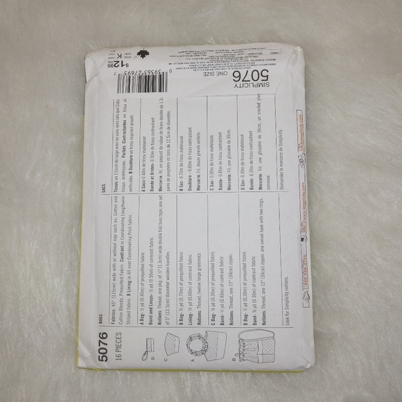 Simplicity 5076 Bags in 4 styles, Sewing for Dummies - Picture 4 of 4